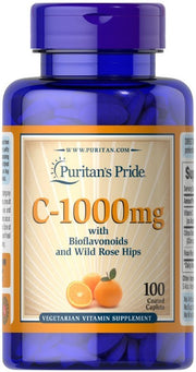 Puritan's Pride C-1000 bioflavonoidide ja kibuvitsamarjadega, 1000 mg – 100 kapslit