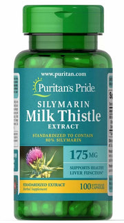 Puritan's Pride silimariin ja piimaohaka ekstrakt, 175 mg – 100 kapslit