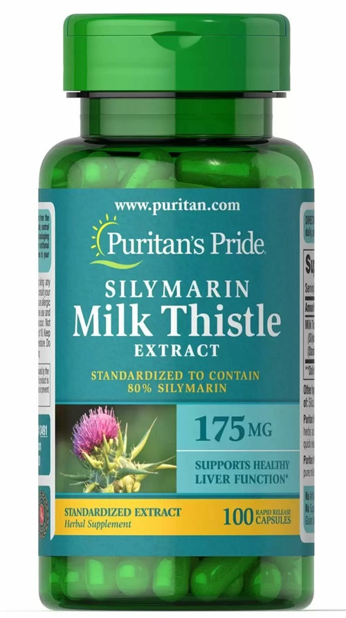 Puritan's Pride silimariin ja piimaohaka ekstrakt, 175 mg – 100 kapslit