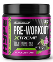 Hype Pre-Workout Xtreme, mustasõstar – 300 g
