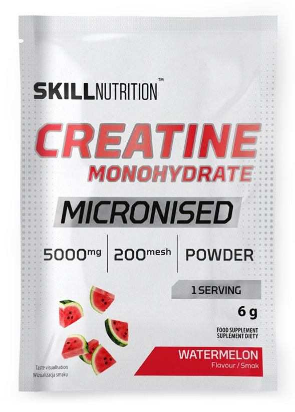 Skill Nutrition mikroniseeritud kreatiinmonohüdraat, arbuusimaitseline – 6 g (1 portsjon)