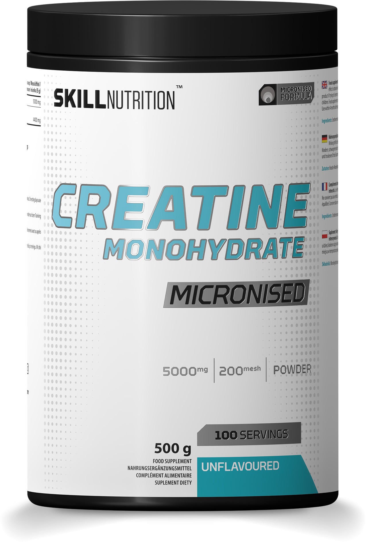 Skill Nutrition maitsestamata mikroniseeritud kreatiinmonohüdraat – 500 g