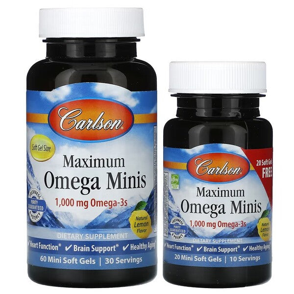 Carlson Labs Maximum Omega Minis - 60 + 20 geeli