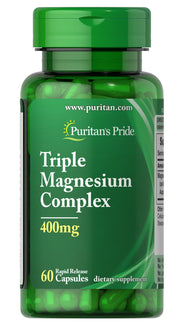 Puritan's Pride kolmekordne magneesiumikompleks, 400 mg – 60 kapslit