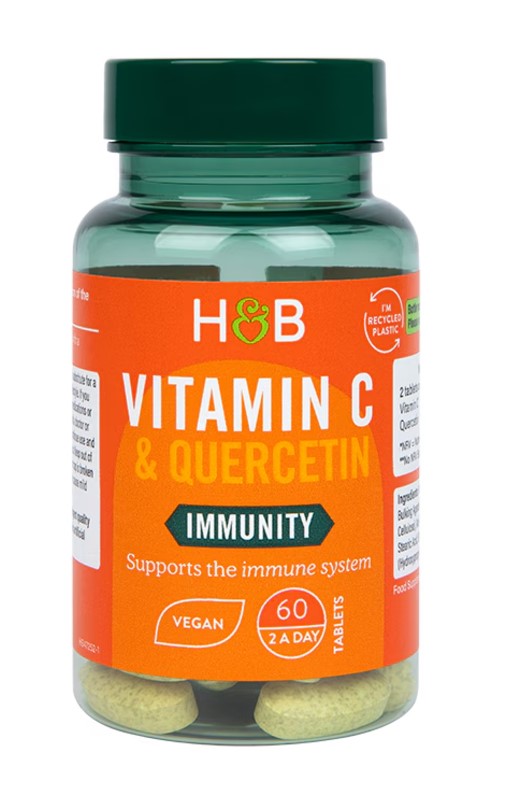 Holland & Barrett C-vitamiin ja kvertsetiin – 60 tabletti