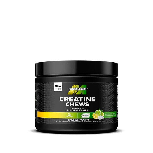 MuscleTech kreatiini närimiskommid, Citrus Burst – 90 närimistabletti