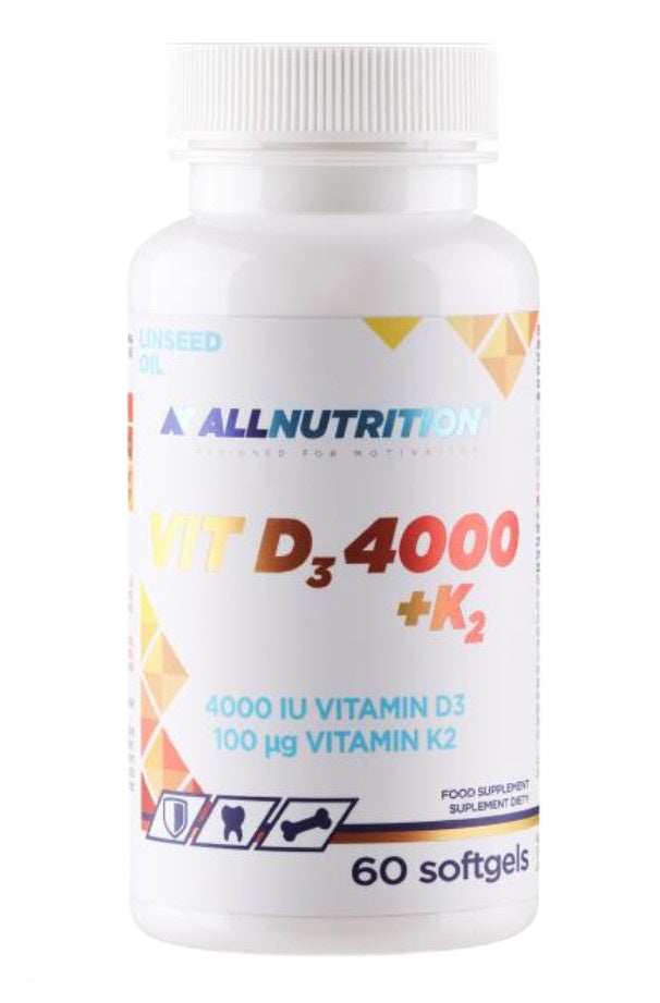 Allnutrition vitamiin D3 4000 + K2 – 60 kapslit