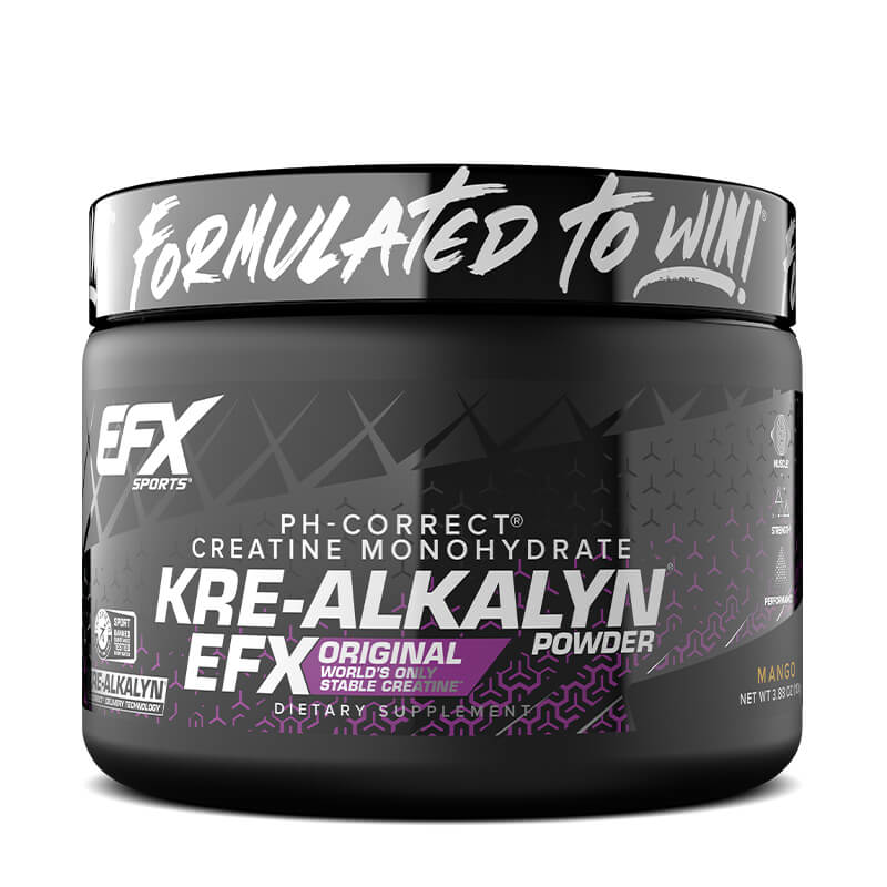 EFX Sports Kre-Alkalyn pulber, mangomaitseline – 110 g