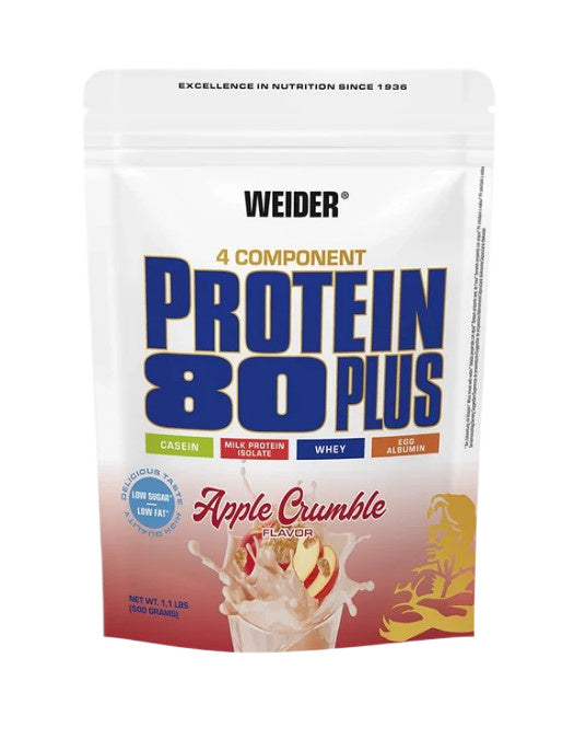 Weider Protein 80 Plus, õunakoogipuru – 500g