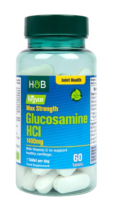 Holland & Barrett glükoosamiin HCl, 1400 mg – 60 tabletti