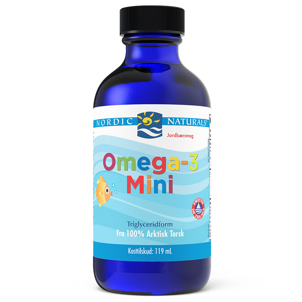Nordic Naturals (Taani etikett) Omega-3 Mini, 530 mg maasikamaitseline – 119 ml.
