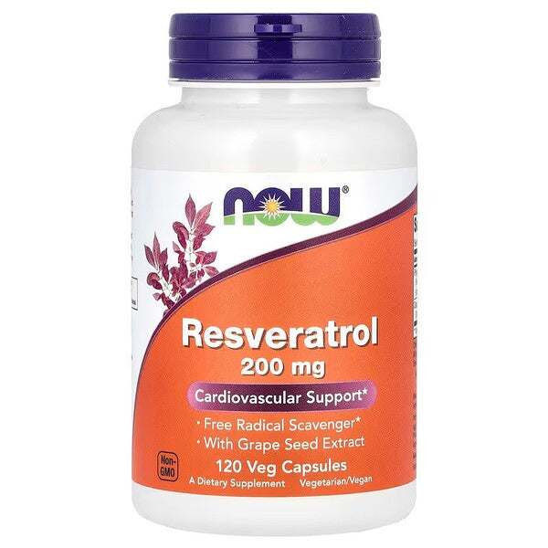 NOW Foods resveratrool, 200 mg – 120 kapslit