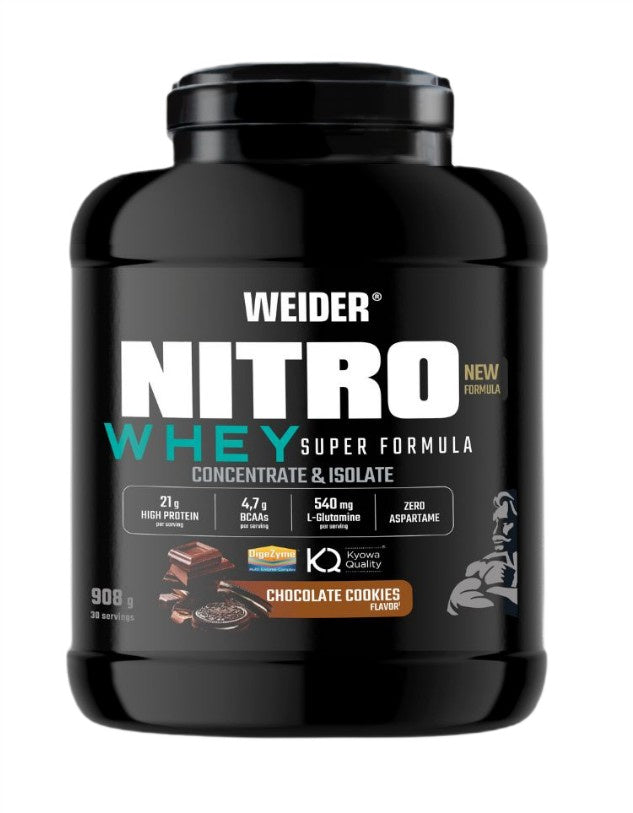 Weider Nitro Whey Super Formula, šokolaadiküpsised – 908g