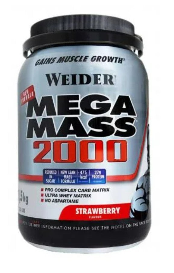 Weider Mega Mass 2000, Maasikas - 1500g