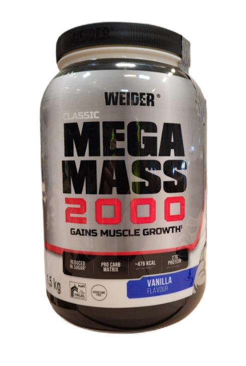 Weider Mega Mass 2000, vanill - 1500g