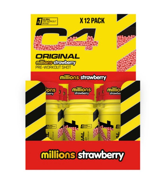 Cellucor C4 Original eelne jook, Millions maasika maitsega – 12 x 60 ml.