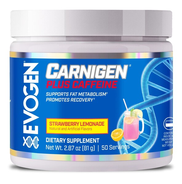 Evogen Carnigen Plus kofeiinimaitseline maasikalimonad – 81 g