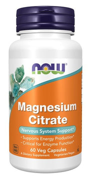 NOW Foods magneesiumtsitraat, 400 mg – 60 kapslit