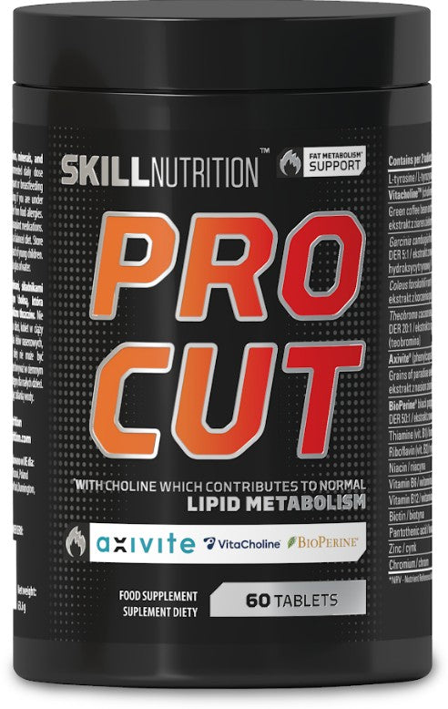 Skill Nutrition Pro Cut, rasvade ainevahetuse toetus – 60 tabletti