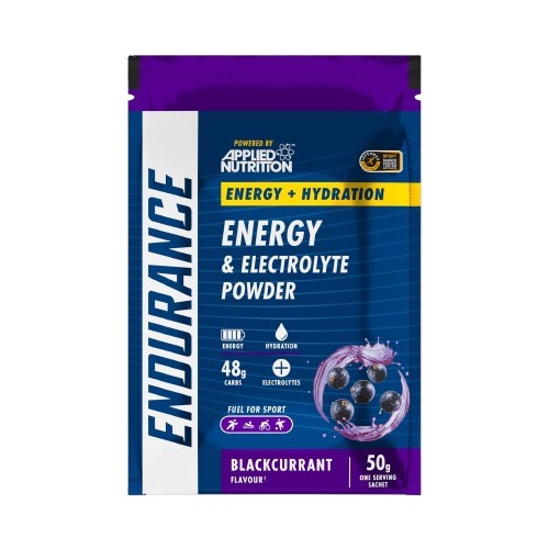 Applied Nutrition Endurance Energy + Hydration mustsõstar – 50 g (1 portsjon)