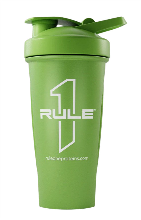 Rule One R1 sheiker-pudel kontuuriga logoga, roheline – 600 ml.