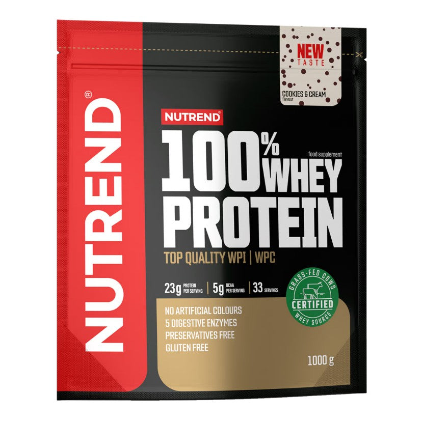Nutrend 100% vadakuvalkude pulber, küpsised ja koor – 1000 g