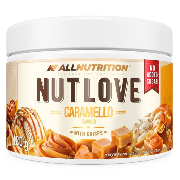 Allnutrition Nutlove, karamelliseeritud krõpsude-suupiste – 480 g