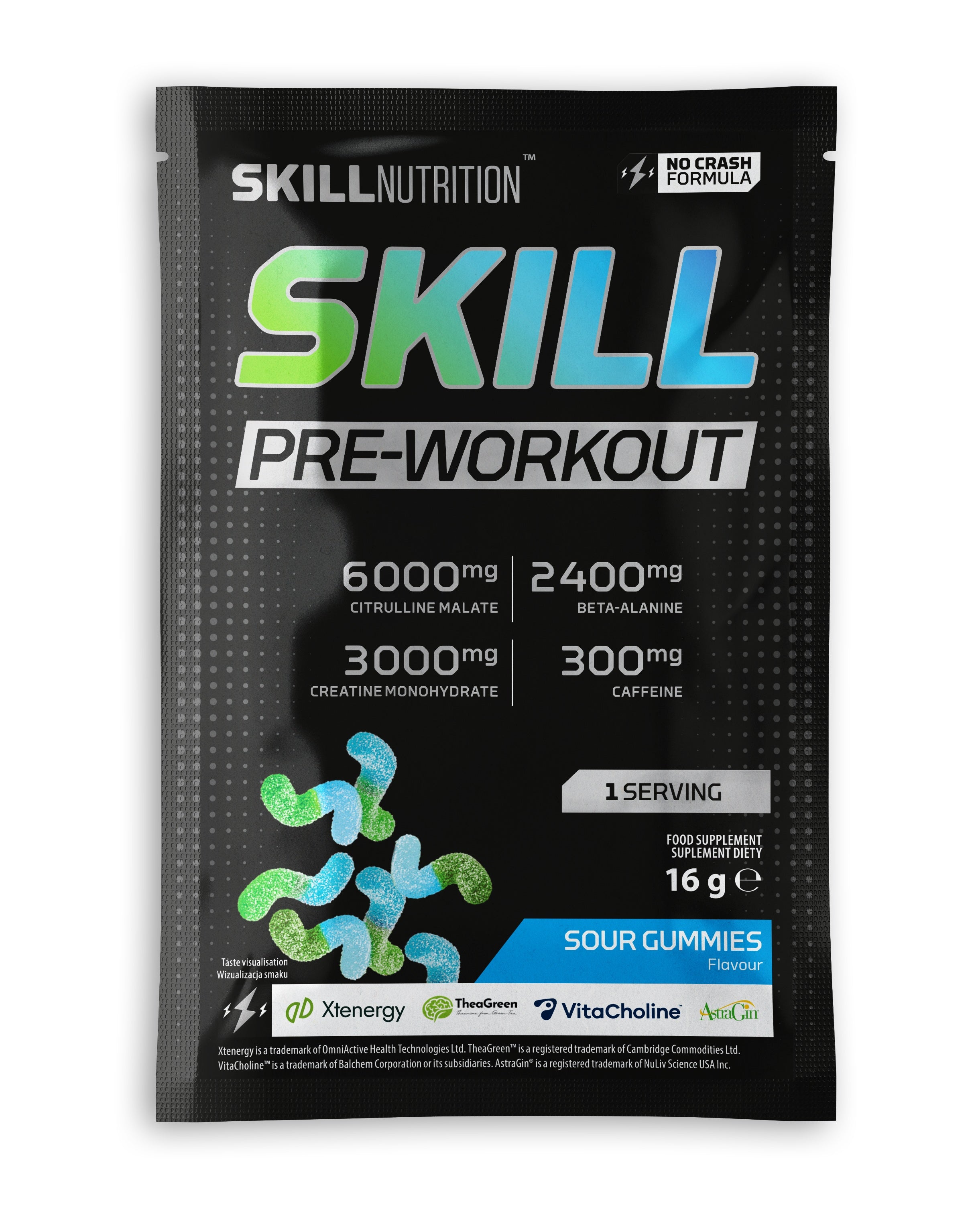 Skill Nutrition Skill treeningueelsed hapud kummikommid – 16 g (1 portsjon)