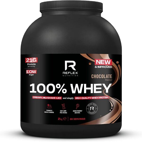 Reflex Nutrition 100% vadakuvalgu pulber, šokolaadimaitseline – 2000 g