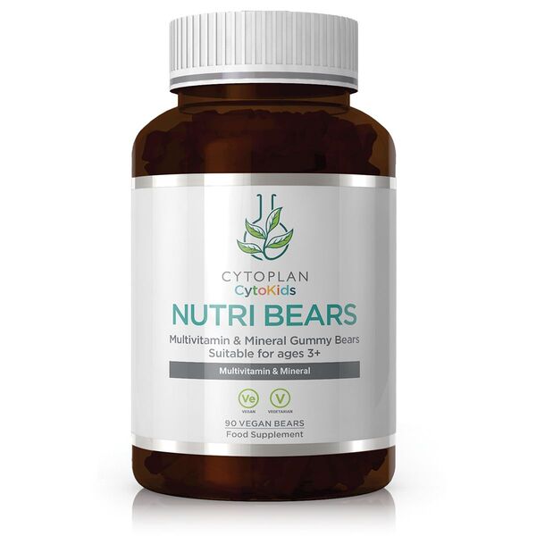 Cytoplan Kid's Nutri Bears kummikommid, maasikamaitselised - 90 kummikommi