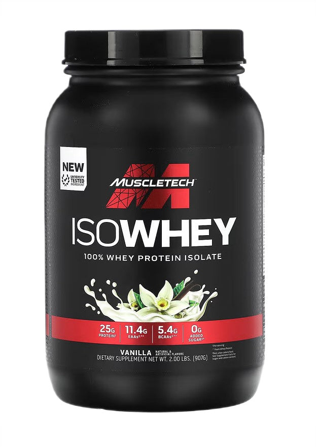 MuscleTech Iso Whey, vanillimaitseline – 907 g