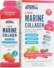 Applied Nutrition vedel merekollageen, maasika-vaarikamaitseline – 10 x 30 g