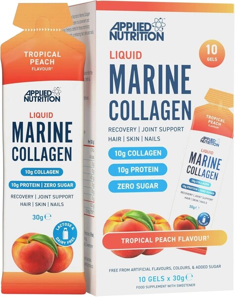 Applied Nutrition vedel merekollageen, troopilise virsiku maitsega – 10 x 30 g