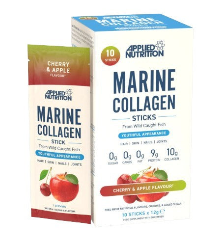 Applied Nutrition Marine kollageenipulgad, kirsi-õunamaitseline – 10 x 12 g