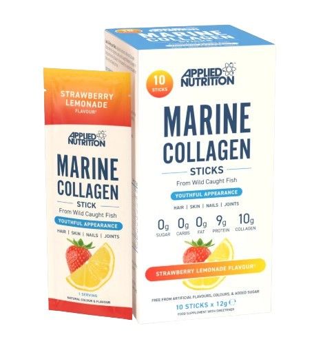 Applied Nutrition merekollageeni pulgad, maasikalimonaadi maitsega – 10 x 12 g