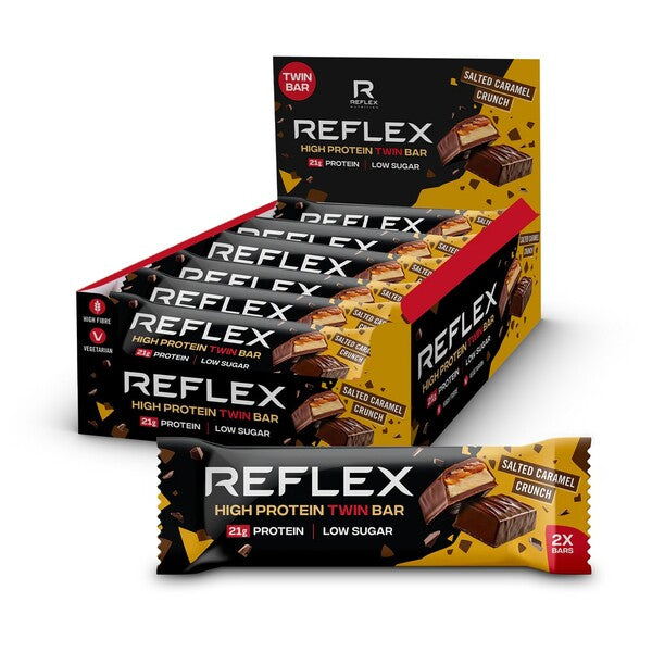 Reflex Nutritioni soolase karamelli-maitseliste krõpsudega kõrge valgusisaldusega batoon – 12 x 60 g