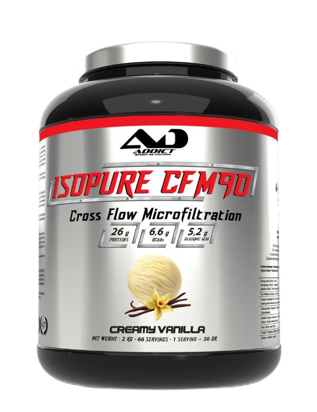 Addict Sport Nutrition Isopure CFM90, kreemine vanillimaitse – 2000 g