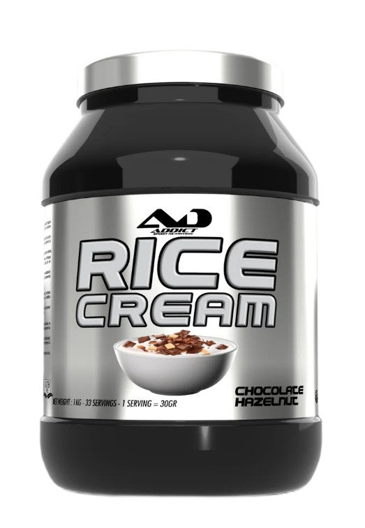 Addict Sport Nutrition riisikreem šokolaadi ja sarapuupähkli maitsega – 1000 g