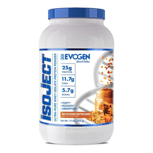 Evogen IsoJect, soolatud maapähklivõi komm – 775 g