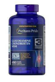 Puritan's Pride Glucosamine Chondroitin MSM – 480 kaetud kapslit
