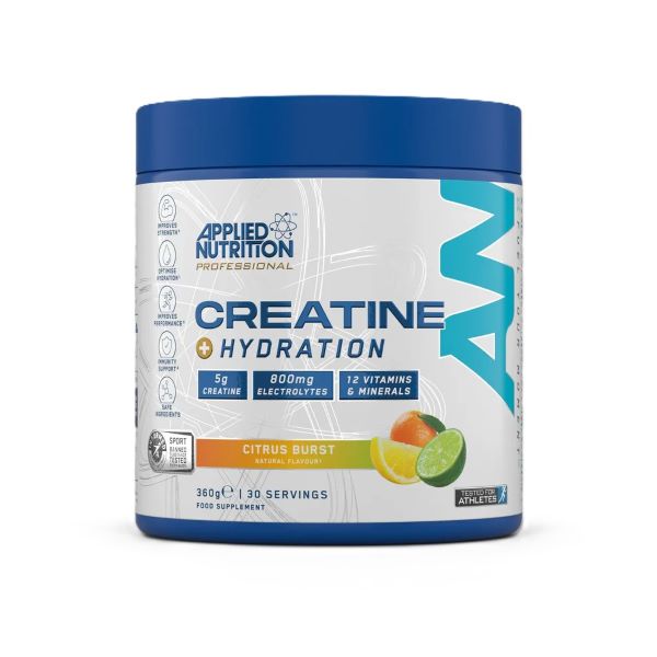 Applied Nutrition kreatiin + niisutus, tsitruselise maitsega – 360 g