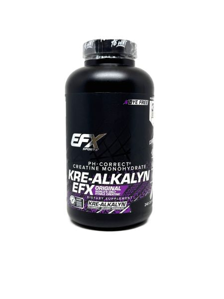 EFX Sports Kre-Alkalyn EFX (läbipaistvad kapslid) - 240 kapslit