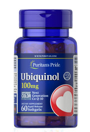 Puritan's Pride Ubiquinol, 100 mg – 60 kapslit