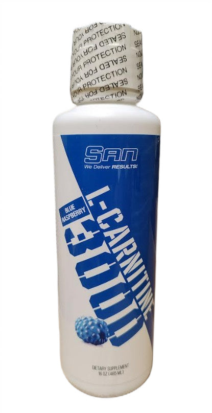 SAN L-karnitiin 3000, sinise vaarika maitsega – 465 ml.