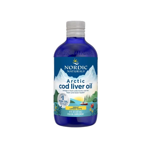 Nordic Naturals arktilise tursa maksaõli, 1060 mg sidrunimaitseline – 237 ml.