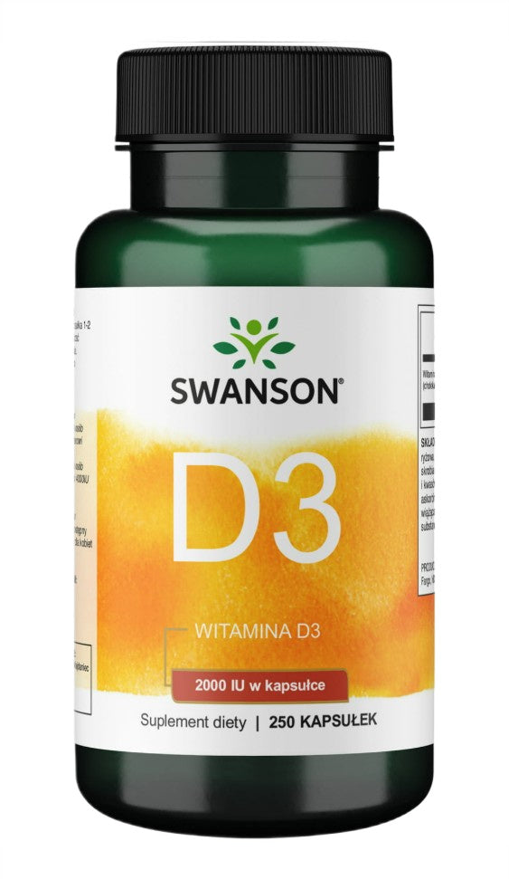 Swanson D-vitamiin 3, 2000 IU – 250 kapslit