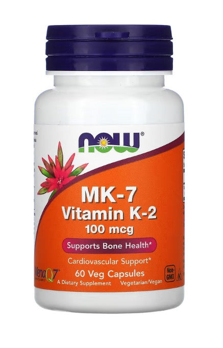 NOW Foods K-2 vitamiin MK-7, 100 mcg - 60 kapslit