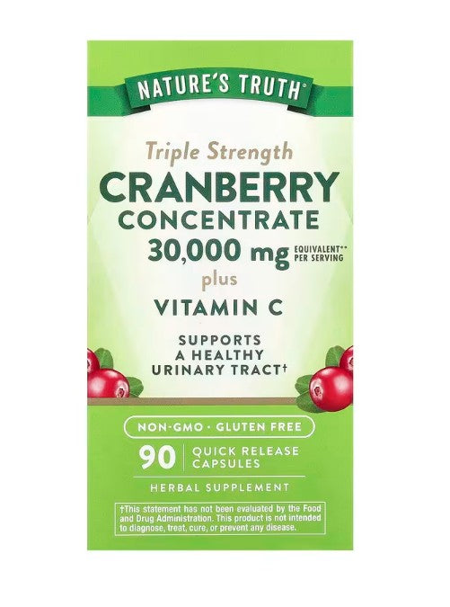 NeoCell Nature's Truth Triple Strength jõhvikakontsentraat C-vitamiiniga – 90 kapslit