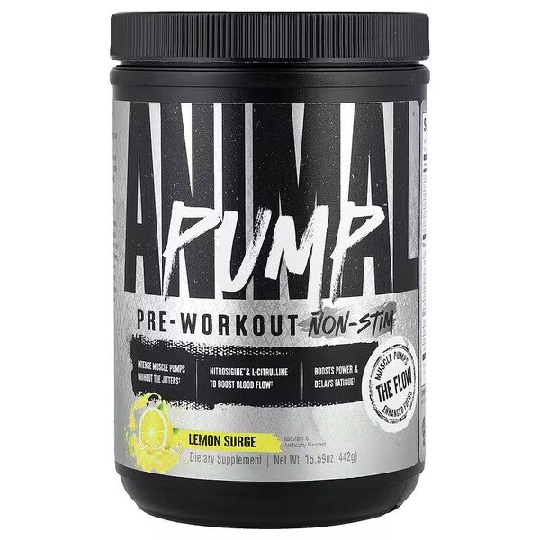 Animal Pump treeningueelne stimulatsioonivaba sidrunimaitseline jook – 442 g