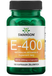 Swanson E – 400 looduslik E-vitamiin, 400 IU (268 mg) – 100 geelkapslit